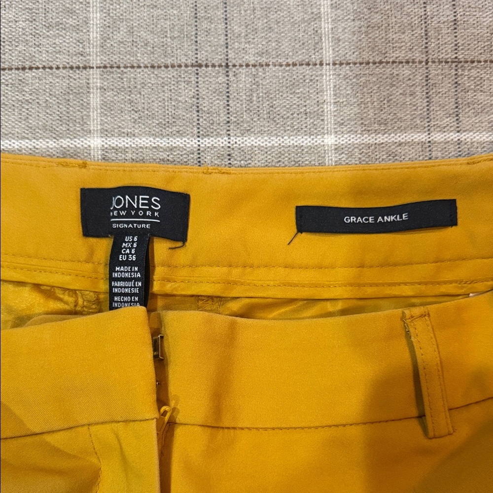 Jones New York Ankle Mustard Chinos